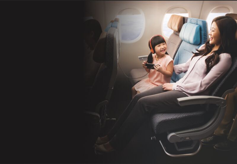 Singapore Airlines allows families to prebook seats together free of charge. Photo: Singapore Airlines