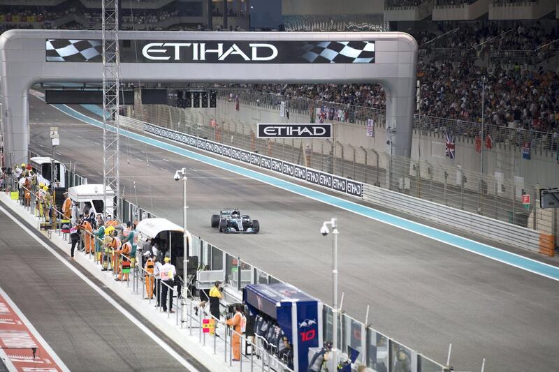 YAS ISLAND, ABU DHABI, UNITED ARAB EMIRATES -November 26, 2017: The final race of the Formula 1 Etihad Airways Abu Dhabi Grand Prix.

(  Boris Dejanovic for the Crown Prince Court - Abu Dhabi  )
---