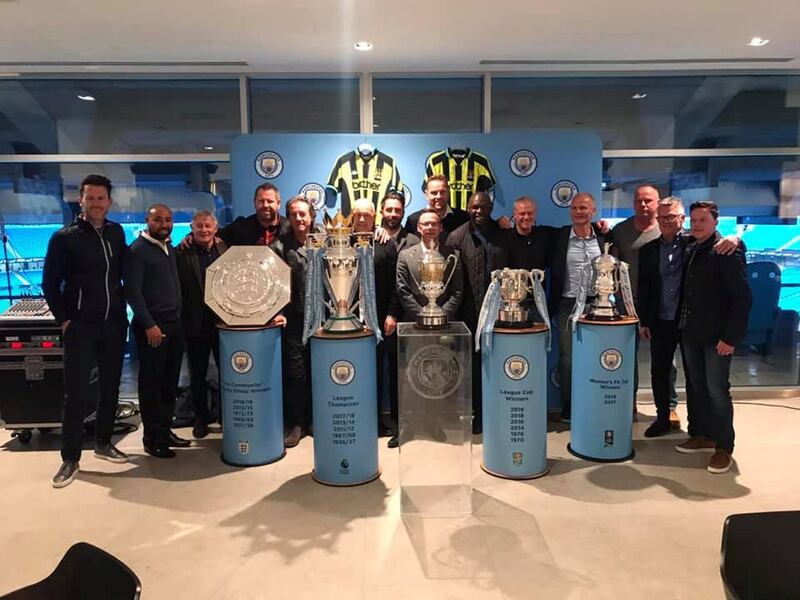 Player Lee Crooks joins former Man City legends to celebrate the 20th anniversary of their famed 1999 victory.