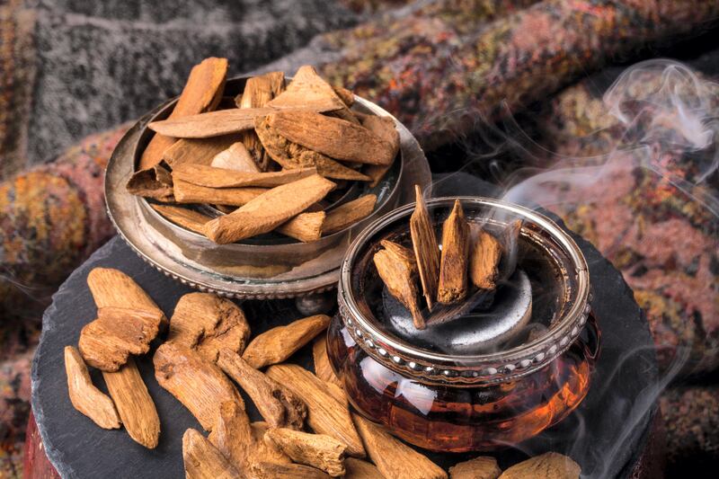 HTGA43 Agarwood, also called aloeswood incense chips. 9Jurate Buiviene / Alamy Stock Photo)