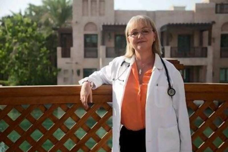 Talise Spa Madinat Jumeirah is known for many things, and soon, hopefully, health tourism will be added to that list. Seen here on the grounds of the Spa is in house Doctor Elisabeth Makk, who offers a wide array of medical procedures for guests of the spa. Lee Hoagland/The National