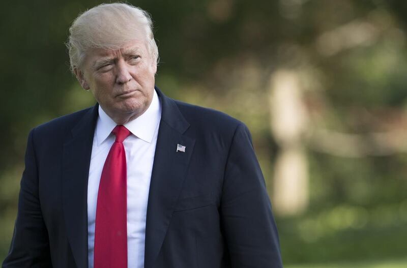 Donald Trump after arriving to the south lawn of the White House in Washington, DC. Saul Loeb / AFP 

