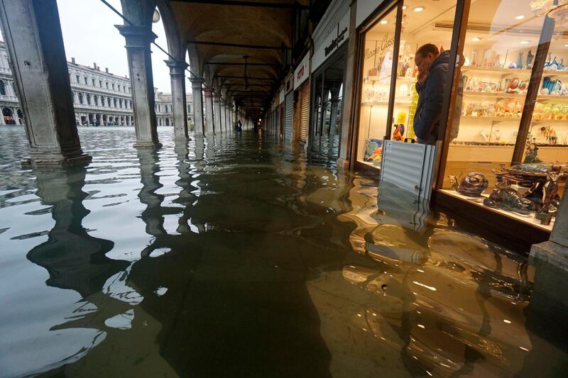 The high tide reached 127 centimetres by 10:35am on Tuesday. AP