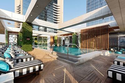 The pool at Waldorf Astoria Dubai International Financial Centre. Photo: Hilton