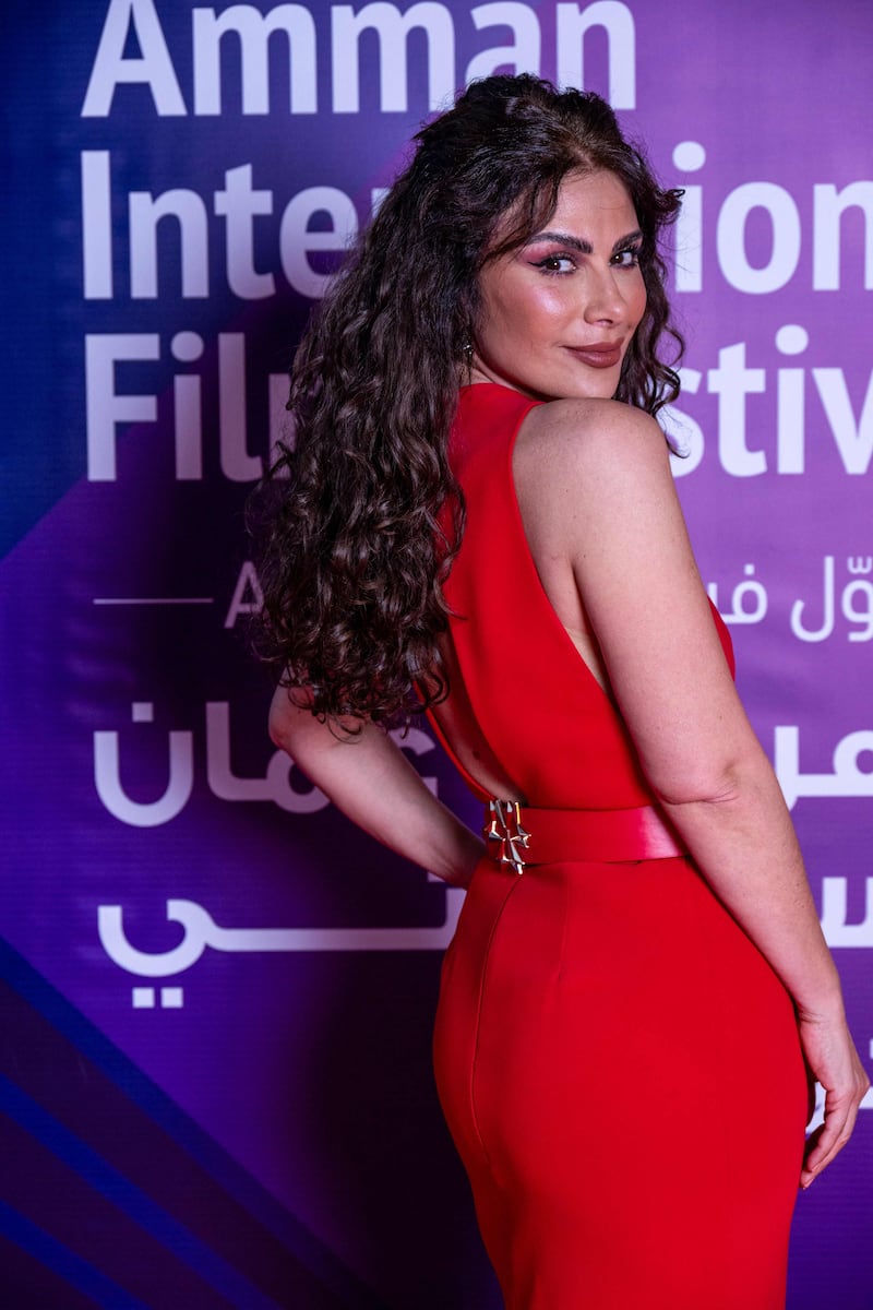 Jordanian actress Saba Mubarak at the 4th AIFF in Jordan's capital