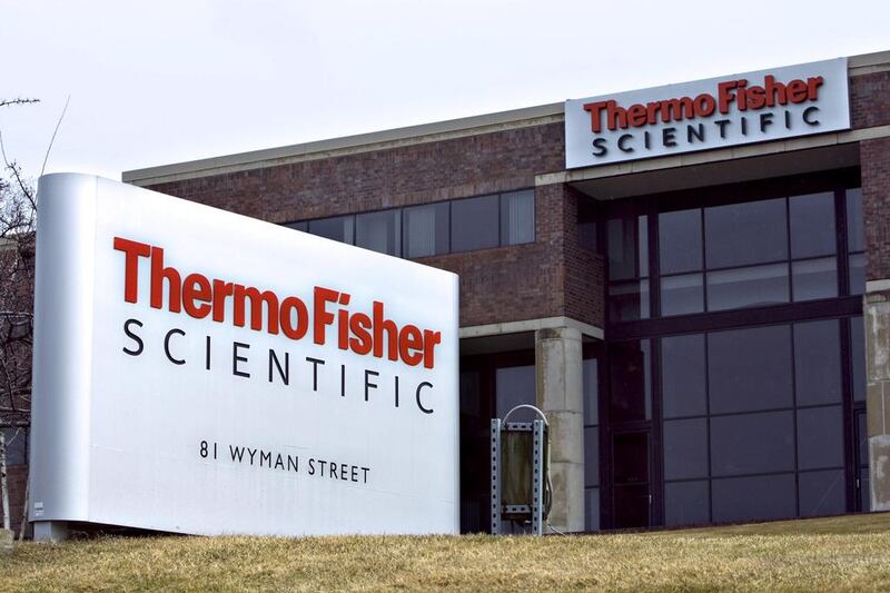 The US biotechnology product development company Thermo Fisher Scientific opened a customer centre in Dubai in April of last year. Above, the company’s HQ in Waltham, Massachusetts. Michael Fein / Bloomberg