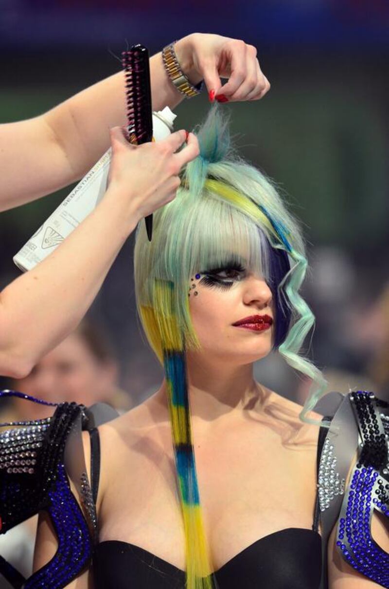More than 1,000 participants from 50 countries are competing in the OMC Hairworld World Cup that is held in Germany for the first time in 14 years. Thomas Lohnes / Getty Images