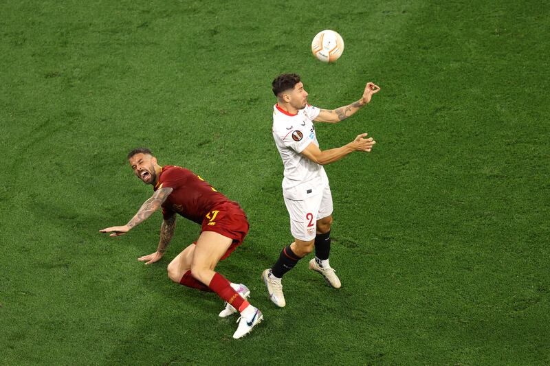 Gonzalo Montiel (Navas, 95') - N/A. Got close to creating the biggest moment of the game, but his cutback in the 120th minute was intercepted by Llorente. Just like he did for Argentina at the World Cup, Montiel stepped up to win the Europa League for Sevilla with a well-taken penalty kick. Getty 