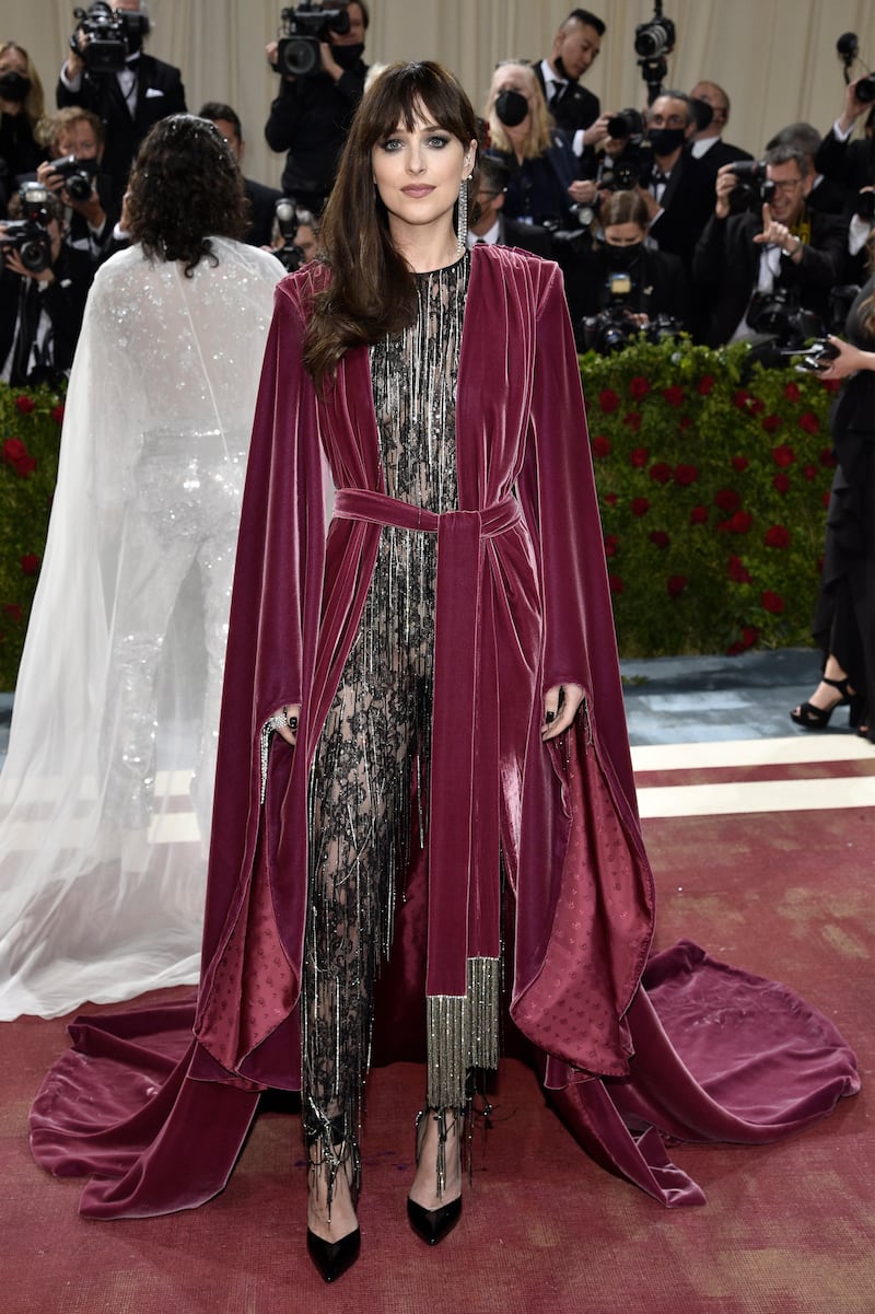 Dakota Johnson, wearing Gucci. AP 