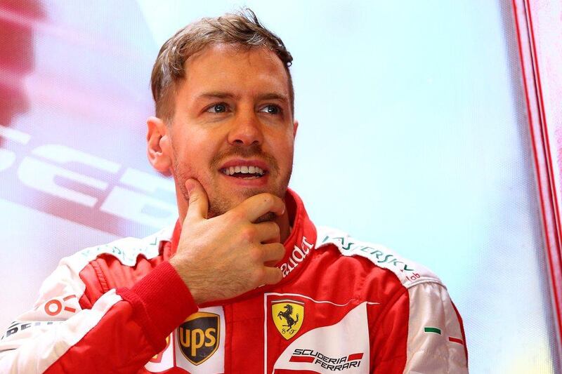 Sebastian Vettel of Ferrari shown in the team garage on Friday during the first practice session for the F1 season-opening Australian Grand Prix. Robert Cianflone / Getty Images / March 13, 2015 