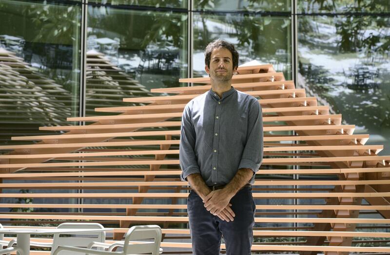 Abu Dhabi, United Arab Emirates - Yannis Hadjinicolaou pursuing a pictorial history of falconry  at New York University on Saadiyat, May 17, 2018. (Khushnum Bhandari/ The National)