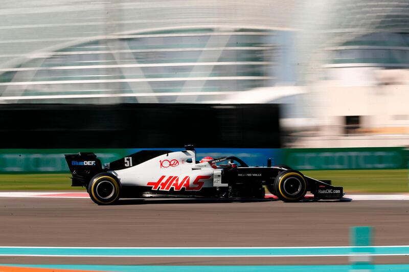 Haas' Brazilian driver Pietro Fittipaldi during the first practice session. AFP