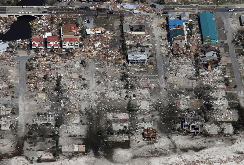 An entire neighbourhood between 40th Street and 42nd Street in Mexico Beach was wiped out. AP Photo