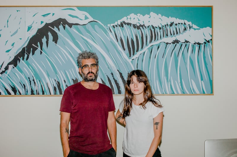 Maya Moumne, right, and Hatem Imam, the co-founders of 'Safar' magazine. Photo: Myriam Boulos