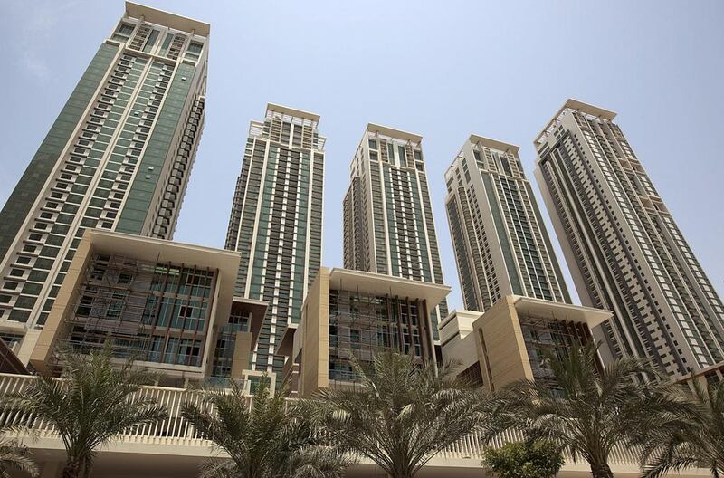 Average rental rates for apartments at Marina Square on Reem Island rose 8 per cent during 2013. At the end of the year the average rental rate for a studio was from Dh65,000-68,000, one-bed Dh75,000-95,000, two-bed Dh110,000-145,000, three-bed Dh160,000-180,000. Sammy Dallal / The National
