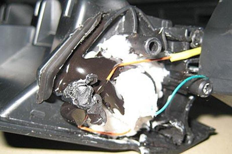 The explosive device was concealed in the printer's ink cartridge as part of a package found on a FedEx plane.