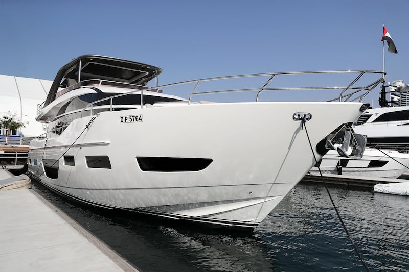 According to manufacturer Princess Yachts, this 26.2m vessel is a “triumph of contemporary design”