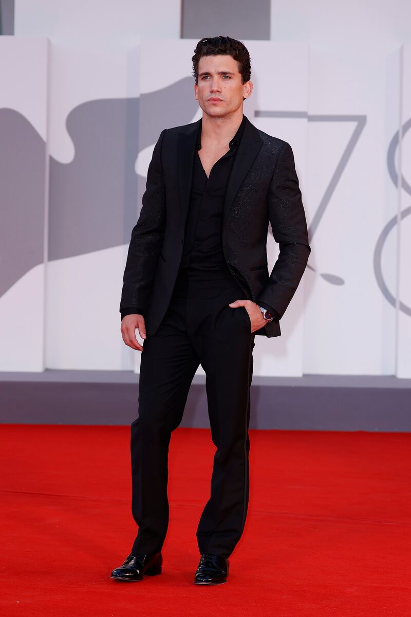 Jaime Lorente arrives at the premiere of the film 'Official Competition' during the 78th edition of the Venice Film Festival. Getty Images