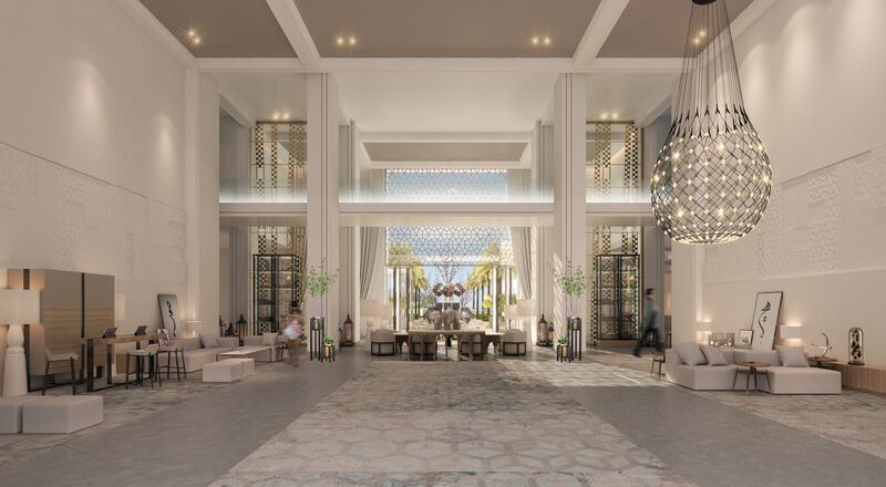 The lobby of the new Palace Beach Resort Fujairah. Photo: Palace Beach Resort Fujairah