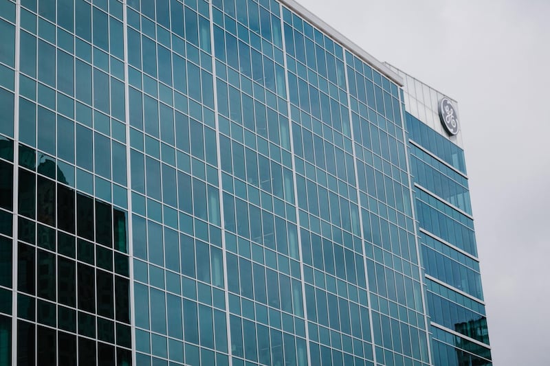 A General Electric (GE) building stands in Downtown Cincinnati, Ohio, U.S., on Thursday, July 16, 2020. Seventy percent of Cincinnati's revenue comes from taxes on wages, and with the coronavirus continuing to spread, leaving record joblessness in its wake, Mayor John Cranley said he fears permanent declines in essential services. Photographer: Andrew Cenci/Bloomberg