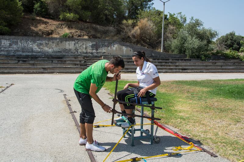 Alia Issa in training.