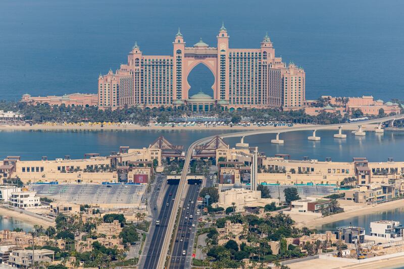 Palm Jumeirah is one of the emirate's prime neighbourhoods, with average transaction prices reaching Dh8,800 per square foot. Bloomberg