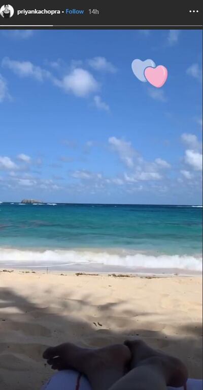 Priyanka Chopra has already posted an image from the beach on her Caribbean honeymoon. Instagram