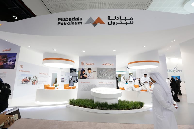 Abu Dhabi, United Arab Emirates - November 7, 2016.  MUBADALA Petroleum stand, for the Abu Dhabi International Petroleum Exhibition & Conference ( ADIPEC ).  ( Jeffrey E Biteng / The National )  Editor's Note;  ID 42771 *** Local Caption ***  JB071116-Adipec20.jpg