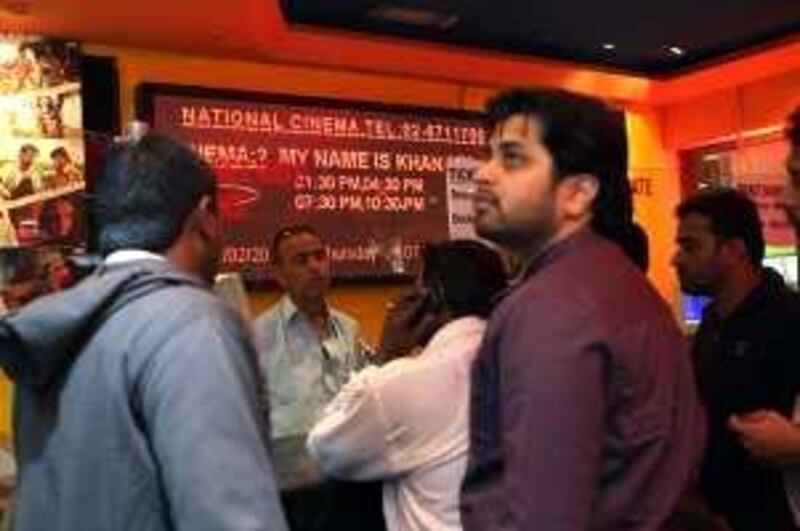 Abu, Dhabi - February 11, 2010 -  Moviegoers waiting to see "I am Khan," at National Cinema. (Nicole Hill / The National) *** Local Caption ***  NH Khan02.jpg