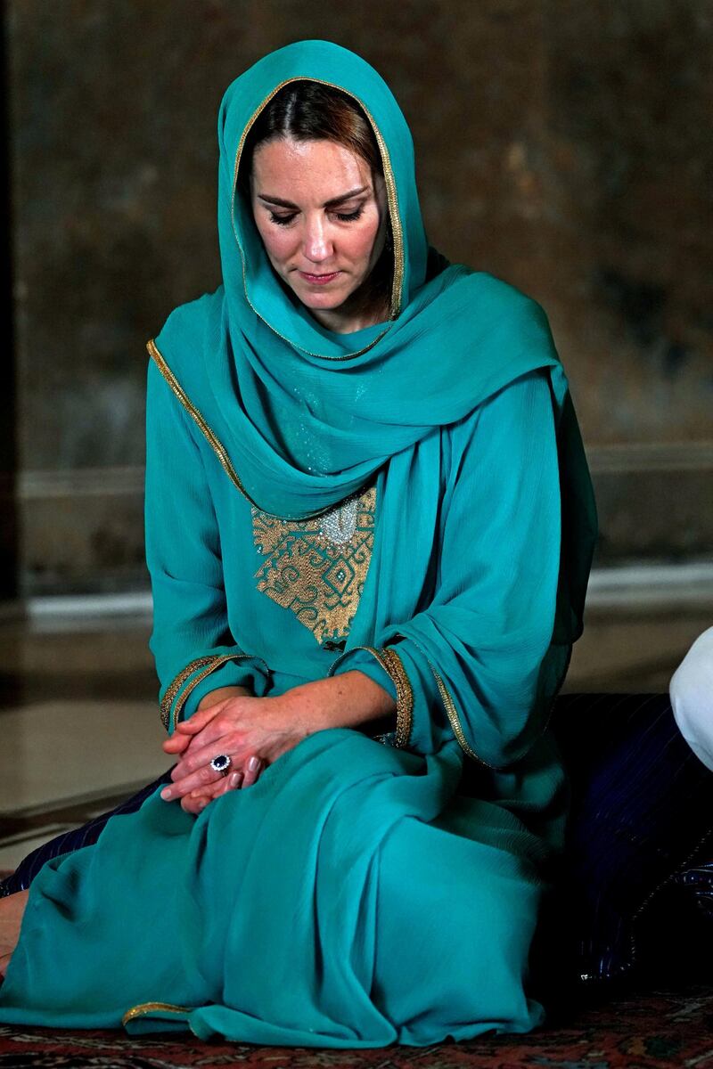 Catherine, Duchess of Cambridge visits the Badshahi Mosque in Lahore, Pakistan October 17, 2019. Reuters