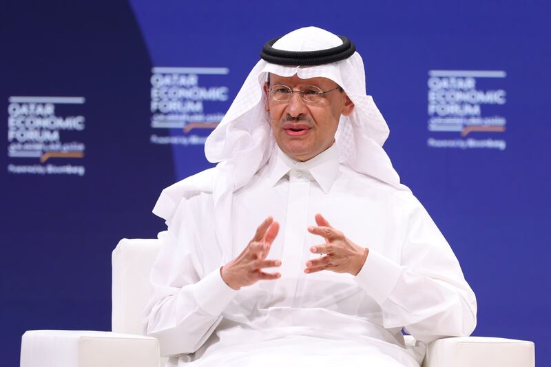 Saudi Energy Minister Prince Abdulaziz bin Salman told the Qatar Economic Forum in Doha that oil producers were dealing with 'volatile situations'. Bloomberg