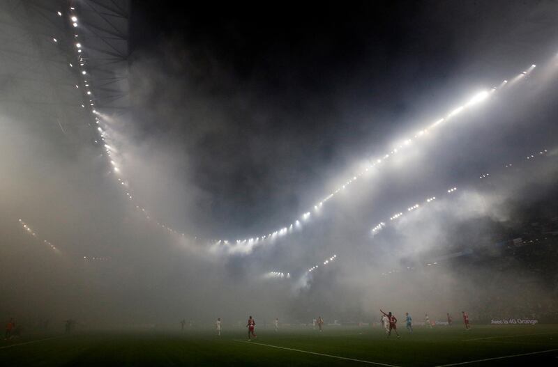 Marseille take on Lyon at the Stade Veledrome during their Ligue 1 clash on Sunday, November 10. Reuters