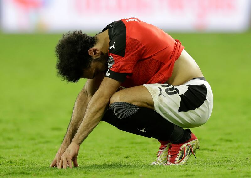 Egypt's Mohamed Salah after the African Cup of Nations final defeat against Senegal in Yaounde, Cameroon. AP