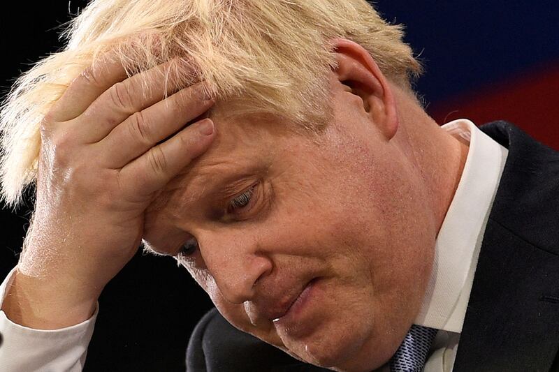 Britain's Prime Minister Boris Johnson has been feeling the pressure of late. AFP