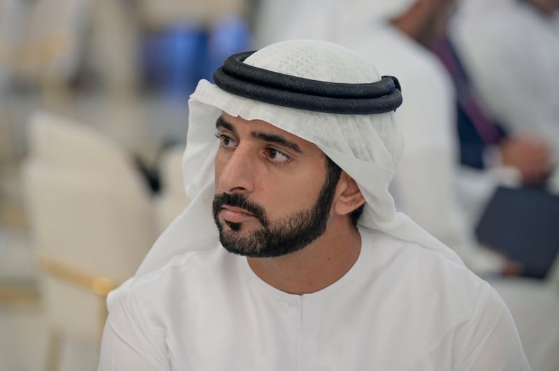 Sheikh Hamdan bin Mohammed meets prominent business leaders at Dubai Majlis. Photo: Wam