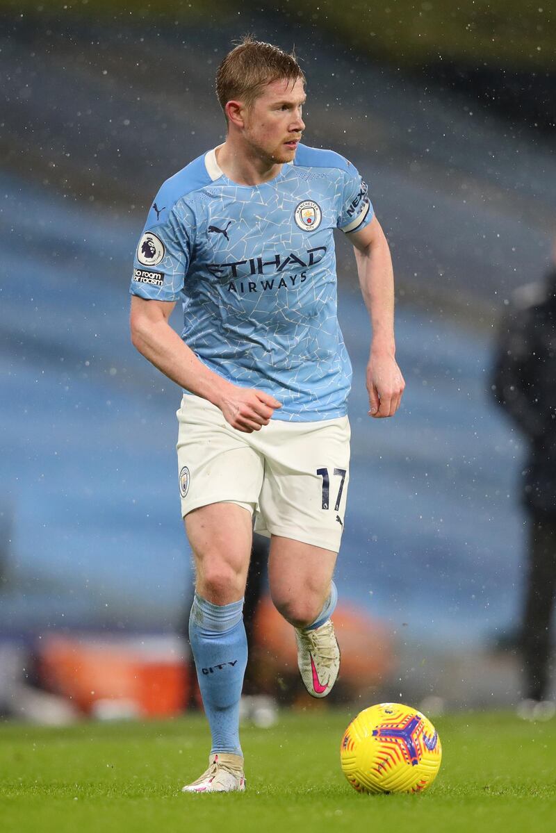 Kevin De Bruyne 7 – His usual imperious self, probing and pulling the strings. He was dictating much of the play from the centre but was forced off early with what looked like a reoccurrence of his ankle injury. Getty Images