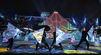 epa07664933 A general view of performers during the opening ceremony before the 2019 Africa Cup of Nations (AFCON) soccer match between Egypt and Zimbabwe at Cairo International Stadium n Cairo, Egypt, 21 June 2019. The 2019 Africa Cup of Nations (AFCON) will take place from 21 June until 19 July 2019 in Egypt.  EPA/KHALED ELFIQI