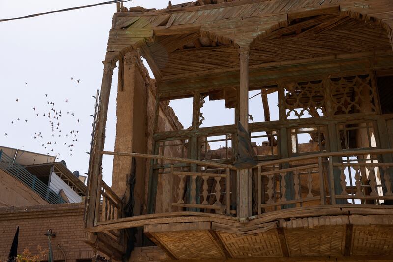 Residential alleyways are dotted with crumbling homes and 'shanasheel – traditional balconies with ornate woodwork – are falling apart.