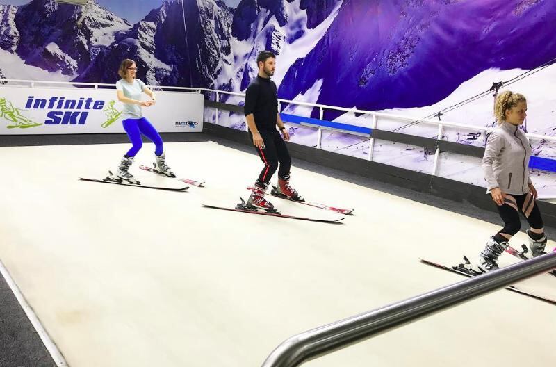 Guests try out Infinite Ski in Dubai's Al Quoz. Instagram / Infinite Ski 