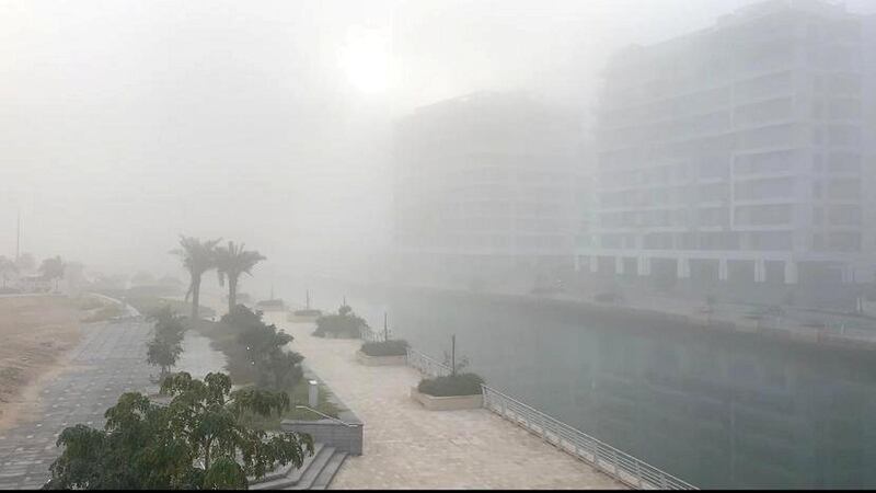 Fog in Raha Beach area, Abu Dhabi. The National