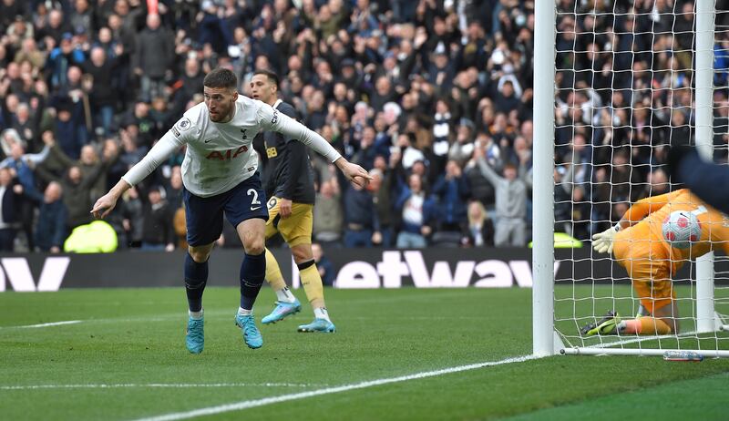 Matt Doherty – 8 In his sixth successive start, Doherty proved to be in the right place at the right time when Kane’s cross fell for the Irishman to head home. He then brushed off Murphy to get a cross into Emerson for Spurs’ fourth. EPA