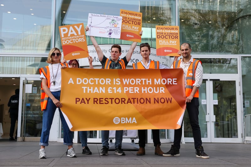 Junior doctors are hoping to secure a pay rise of more than one third. Bloomberg