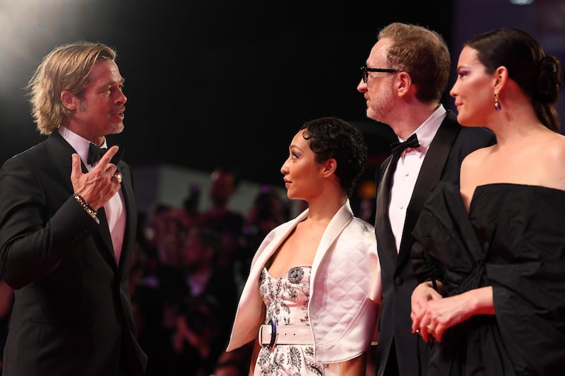 Pitt, Ruth Negga, Director James Gray and Liv Tyler walk the red carpet. Getty Images