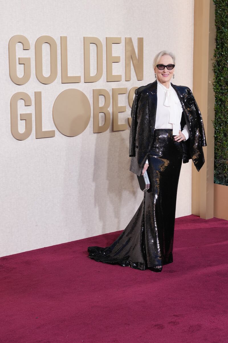 Meryl Streep breaks out the sequins. EPA 