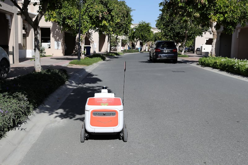 The robots have sensors and algorithms that gauge surroundings and detect barriers in their path, keeping a safe distance from toddlers and pets