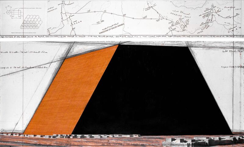 Colnaghi Gallery from London is exhibiting Christo's sketches for 'The Mastaba' at Abu Dhabi Art. All photos: Adam T Blackbourn