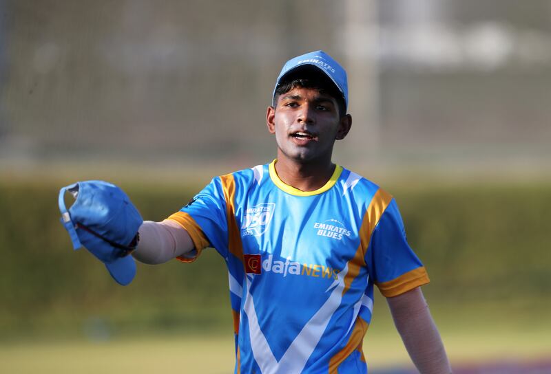 Ethan D'Souza has made a name for himself for his electric fielding. Pawan Singh / The National
