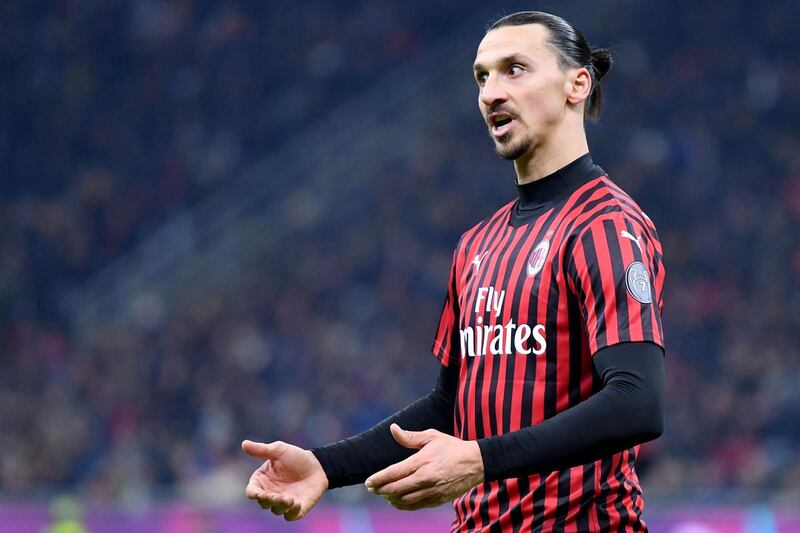 AC Milan's Zlatan Ibrahimovic. AFP