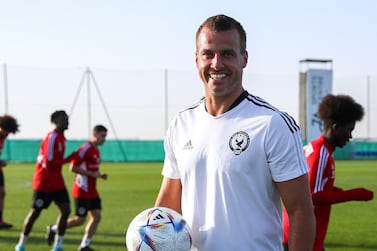 Steven Taylor, former Newcastle United defender is now managing Gulf United, fast-rising club in UAE football with designs of breaking into the top league. Victor Besa / The National.