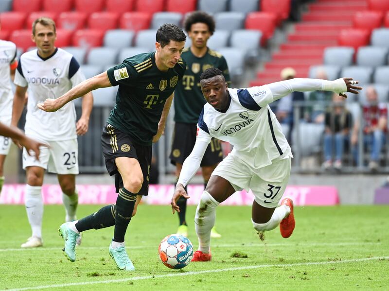 Robert Lewandowski in action. AP